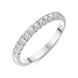 18ct White Gold Diamond Eleven Stone Half Eternity Ring, FEU-1686.
