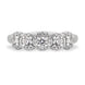 18ct White Gold Diamond Five Stone Pave Cluster Ring, FEU-2365_2