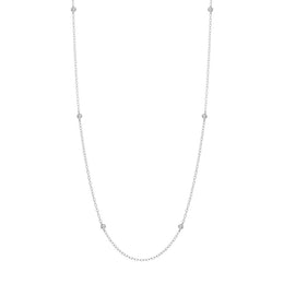 18ct White Gold Diamond Long Necklet N1026