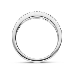 18ct White Gold Diamond Princess Cut Half Eternity Ring, FEU-2469_3