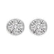 18ct White Gold Diamond Princess and Marquise Cut Cluster Stud Earrings, FEU-2523. 