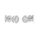 18ct White Gold Diamond Princess and Marquise Cut Cluster Stud Earrings, FEU-2523_3