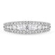 18ct White Gold Diamond Three Row Claw Set Graduating Ring, FEU-2540_2