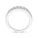 18ct White Gold Diamond Three Row Claw Set Graduating Ring, FEU-2540_3