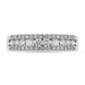 18ct White Gold Diamond Three Row Half Eternity Ring, FEU-2457_2