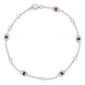 18ct White Gold Ruby Diamond Marquise Bracelet, B1090.