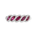 18ct White Gold Ruby Diamond Marquise Half Eternity Ring, FEU-2508_2