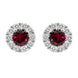 18ct White Gold Ruby Diamond Two Piece Gift Set, S147 earrings
