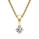 18ct White and Yellow Gold Diamond Solitaire Pendant, FEU-2394.