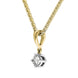 18ct White and Yellow Gold Diamond Solitaire Pendant, FEU-2395_2