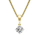 18ct White and Yellow Gold Diamond Solitaire Pendant, FEU-2395.