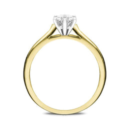 18ct Yellow Gold 0.40ct Diamond Brilliant Cut Solitaire Ring FEU-2321