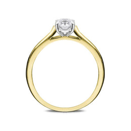 18ct Yellow Gold 0.50ct Diamond Brilliant Cut Solitaire Ring FEU-2316