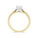 18ct Yellow Gold 0.51ct Diamond Emerald Cut Solitaire Ring FEU-2242
