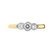 18ct Yellow Gold 0.53ct Diamond Trilogy Ring, FEU-1527.