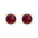 18ct Yellow Gold 0.64ct Ruby Claw Set Stud Earrings, FEU-204