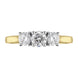 18ct Yellow Gold 1.03ct Diamond Trilogy Ring, FEU-1810.