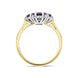 18ct Yellow Gold Amethyst Diamond Oval Cluster Ring, FEU-1138_3