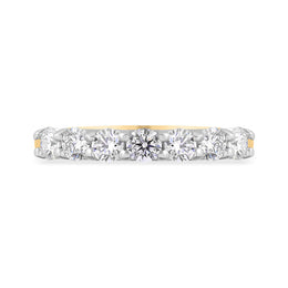 18ct Yellow Gold Diamond Claw Set Half Eternity Ring, FEU-1874_2