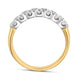 18ct Yellow Gold  Diamond Claw Set Half Eternity Ring, FEU-236_3