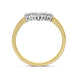 18ct Yellow Gold Diamond Five Stone V Set Eternity Ring, FEU-2535_3