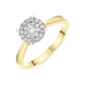 18ct Yellow Gold Diamond Round Brilliant Cut Cluster Ring, FEU-2485