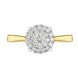 18ct Yellow Gold Diamond Round Brilliant Cut Cluster Ring, FEU-2485_2