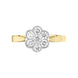18ct Yellow Gold Diamond Round Brilliant Cut Cluster Ring, FEU-2494_2