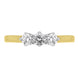18ct Yellow Gold Diamond Three Stone Ring, FEU-1871_2