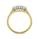 18ct Yellow Gold Diamond Three Stone Ring, FEU-1871_3