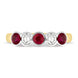 18ct Yellow Gold Ruby Diamond Half Eternity Ring, FEU-1087_2