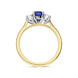 18ct Yellow Gold Sapphire Diamond Three Stone Ring, FEU-2448_3