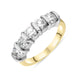 18ct Yellow gold Diamond Five Stone Bar Set Half Eternity Ring, FEU-2561
