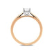 18ct Rose Gold 0.20ct Diamond Princess Cut Solitaire Ring FEU-1292