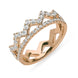 18ct Rose Gold Diamond Zigzag Stacking Ring, R02246.