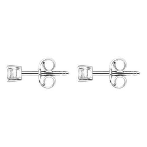 18ct White Gold 0.15ct Diamond Solitaire Stud Earrings FEU2085