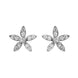 18ct White Gold 0.23ct Diamond Flower Petal Stud Earrings, E2247.