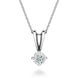 18ct White Gold 0.25ct Diamond Brilliant Cut Solitaire Necklace, FEU-286.