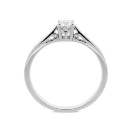18ct White Gold 0.25ct Diamond Brilliant Cut Solitaire Ring, R950.