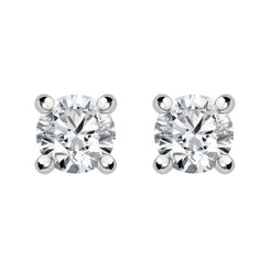 18ct White Gold 0.25ct Diamond Solitaire Stud Earrings FEU2118