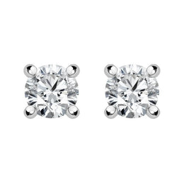 18ct White Gold 0.25ct Diamond Solitaire Stud Earrings FEU2118