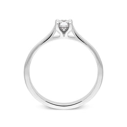 18ct White Gold 0.26ct Diamond Brilliant Cut Solitaire Ring, R1129.