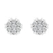 18ct White Gold 0.26ct Diamond Heart Edge Stud Earrings, E2381.