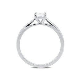18ct White Gold 0.30ct Diamond Princess Cut Solitaire Ring, FEU-678.