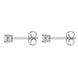 18ct White Gold  0.30ct Diamond Solitaire Princess Cut Stud Earrings. E2110 side