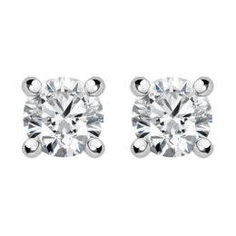 18ct White Gold 0.30ct Diamond Solitaire Stud Earrings