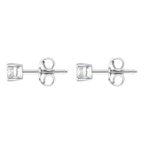 18ct White Gold 0.30ct Diamond Solitaire Stud Earrings