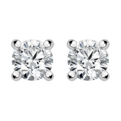 18ct White Gold 0.30ct Diamond Solitaire Stud Earrings FEU2123