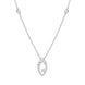 18ct White Gold 0.35ct Diamond Open Marquise Necklace FEU-1922