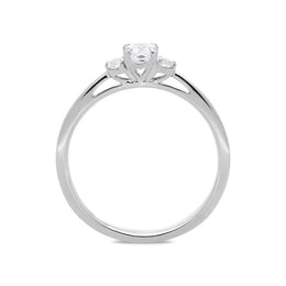 18ct White Gold 0.35ct Diamond Trilogy Ring R1116